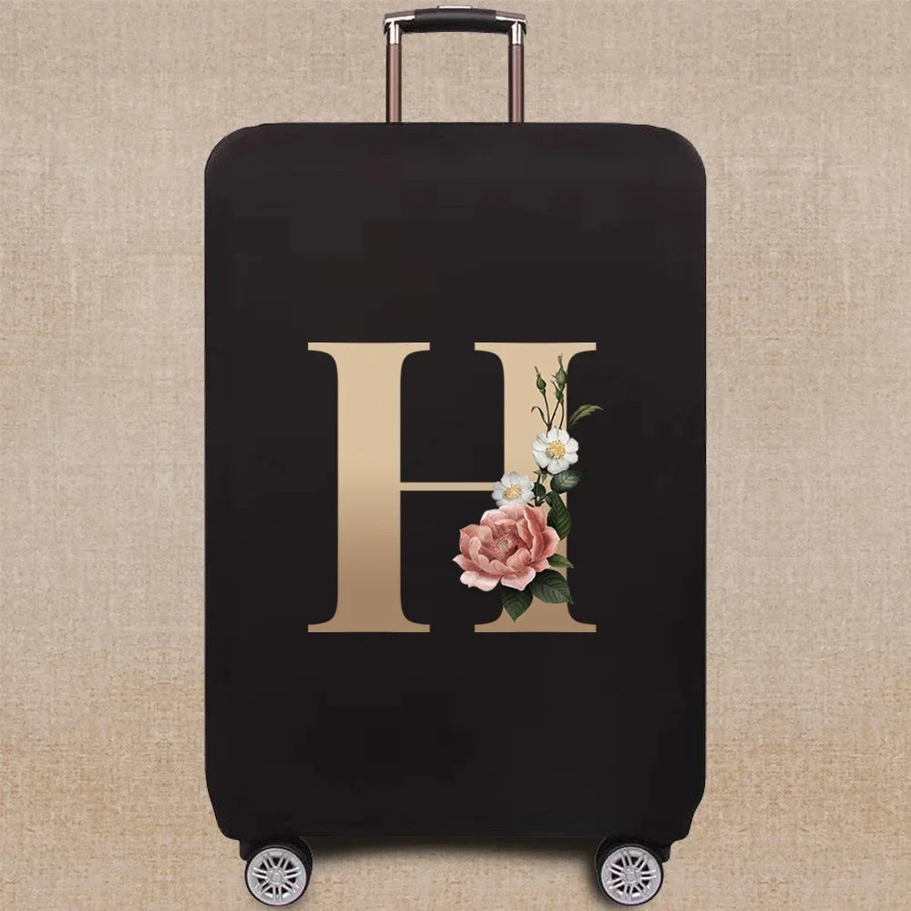 Luggage Covers 18-32 Protector Travel Luggage Suitcase Protective Cover gold letter series Stretch Dust Cover Travel Accessories