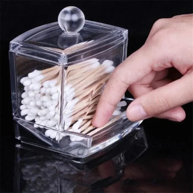 Cotton Swab Box Case Makeup Storage Organizer Holder organizer box (without Cotton Swab )