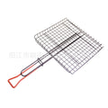 Barbecue Basket Stainless Steel Detachable Folding Square Grill For Roasting Fish Shrimp And Kabob Vegetables On The Stove