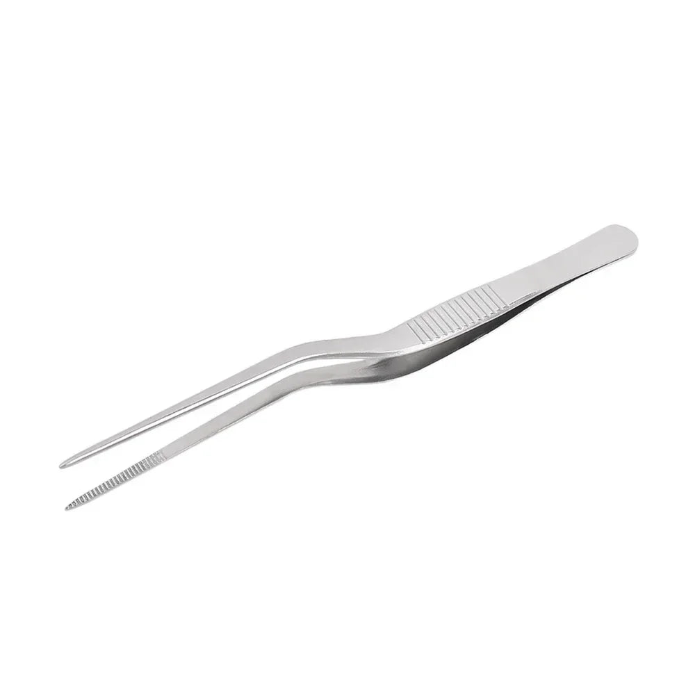 Kitchen Tongs Kitchen Utensil BBQ Tweezer Food Clip Kitchen Bar Chief Tongs Stainless Steel Portable for Picnic Barbecue Cooking