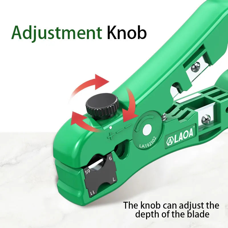 LAOA Functional Wire Stripper Adjustable Cable Wire Stripper Network Wire Stripper Coaxial Wire Stripper
