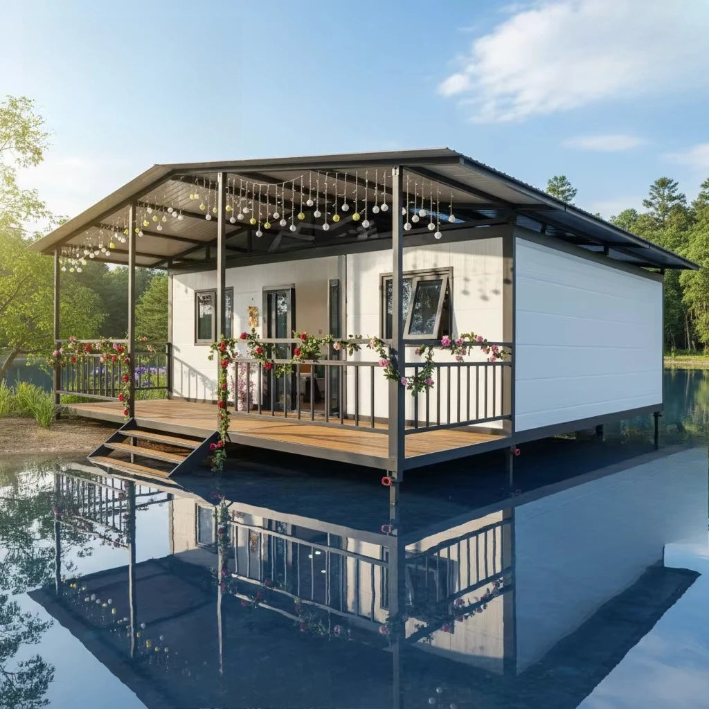 Factory‑Made Luxury 20ft 40ft Expandable Container House Insulated Antiseismic Steel Double‑Wing Folding Prefabricated Container