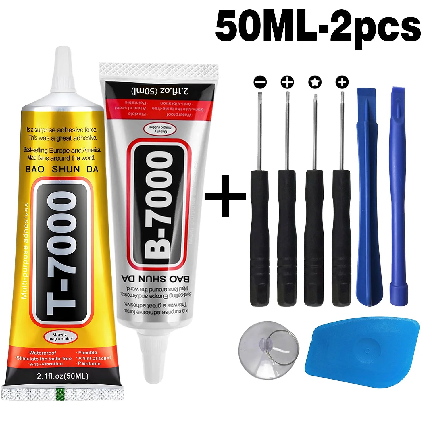 B7000 Transparent Universal mobile phones display Repair Tool Heavy Duty Black waterproof Adhesive T7000 Elastic glue T7000 for display Edge Repair of Tablets and Tablets