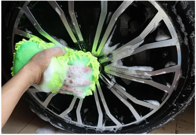 Microfiber Car Washer Sponge Cleaning Car Care Detailing Brushes Washing Towel Auto Gloves Styling Accessories for bmw tesla vw