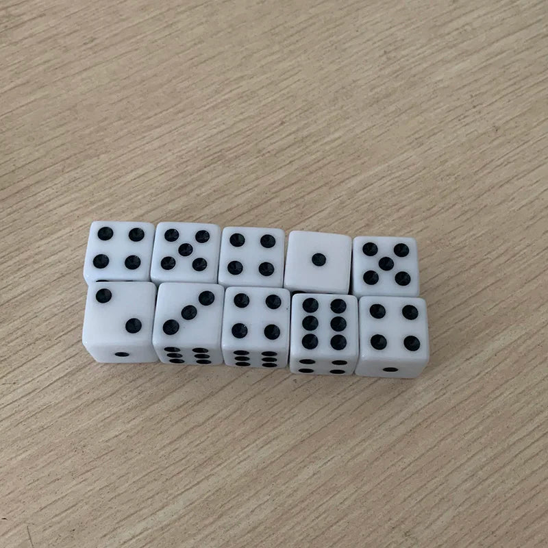 10pcs/set Square Corner Point Dice  Board Games Accessories 16mm