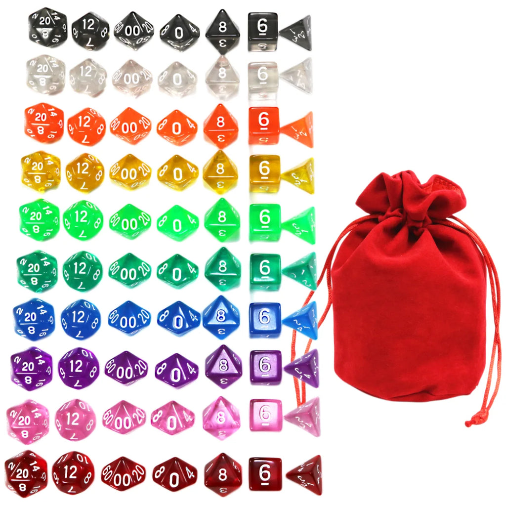 DND Dice Polyhedral Dice RPG High Quality Transparent Dice Game Set Various Wonderful Colours For DND RPG Board Game Party Games