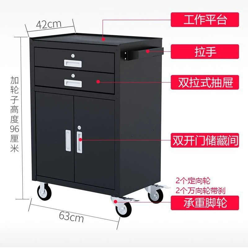 Equipment System Tool Cabinet Wheel Sleek Pump Workshop Tool Cabinet Auxiliary Organizers Tools Packaging Lemari Alat XYGJG