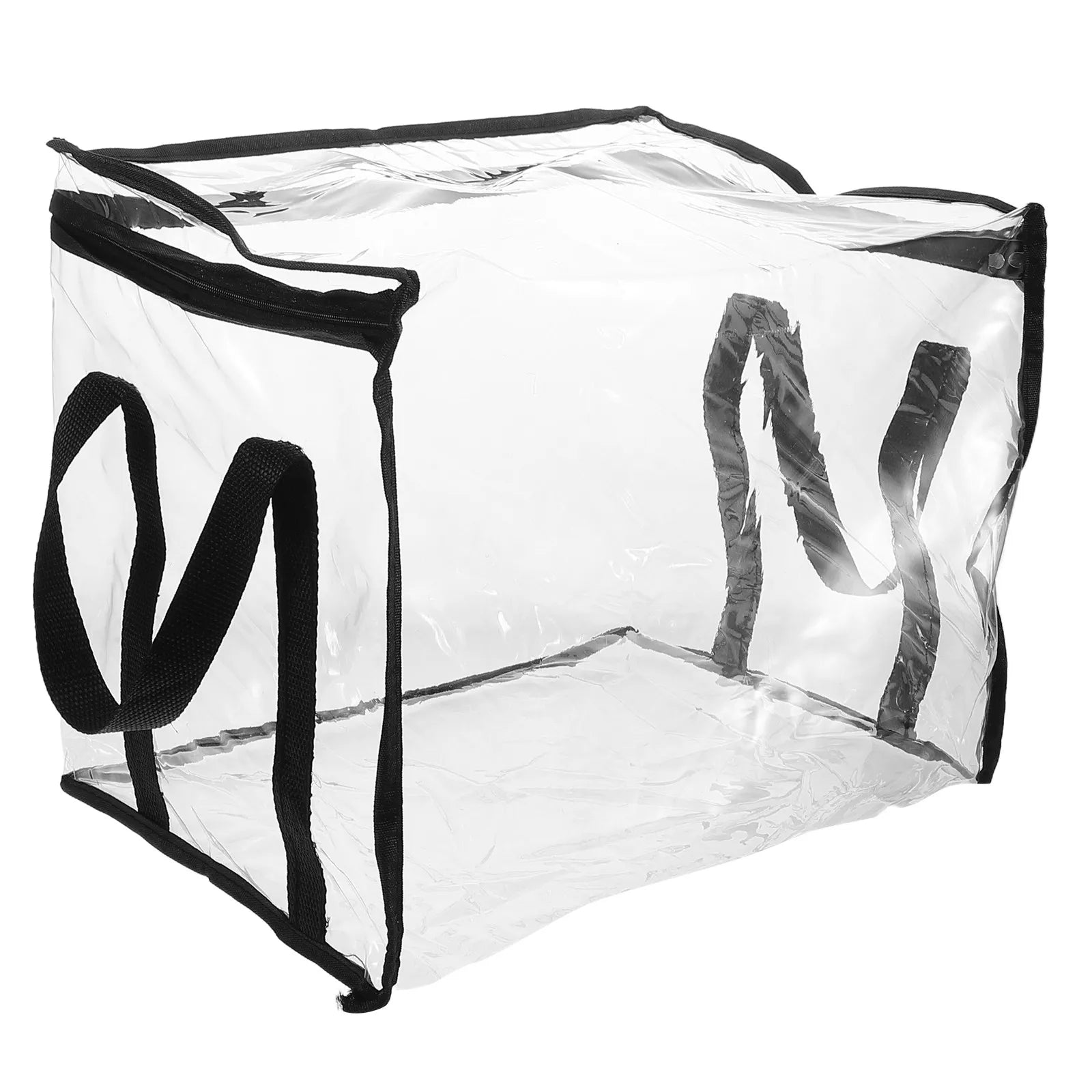 Portable Collapsible Book Storage Box Transparent Clear Book Cube Large Capacity Waterproof Document Organizer for Students