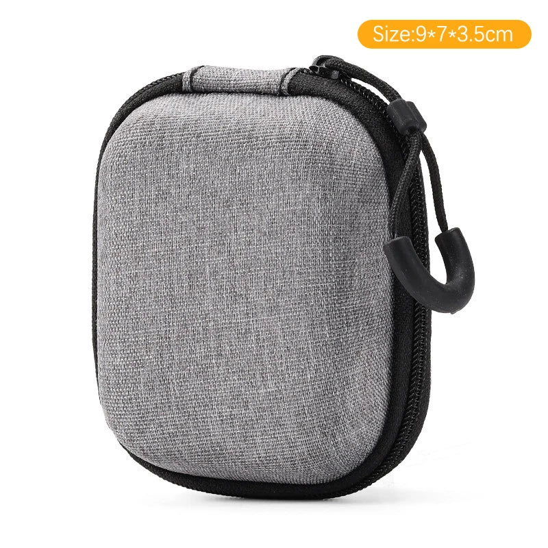 【C】Mini Data Cable Organizer Bag Waterproof Travel Organizer Bag Portable Mobile Phone Charger Protective Cases Earphone Bag