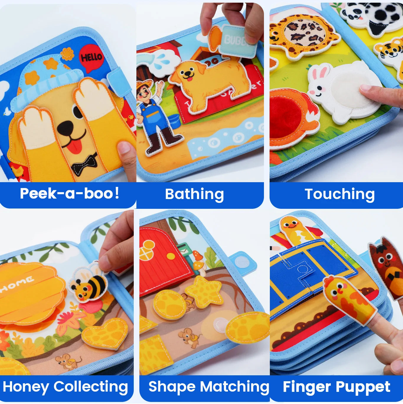 3D Farm Busy Board Quiet Book Soft Felt Montessori Toy For Fine Motor Skills Early Educational Travel Toys For Children Gifts