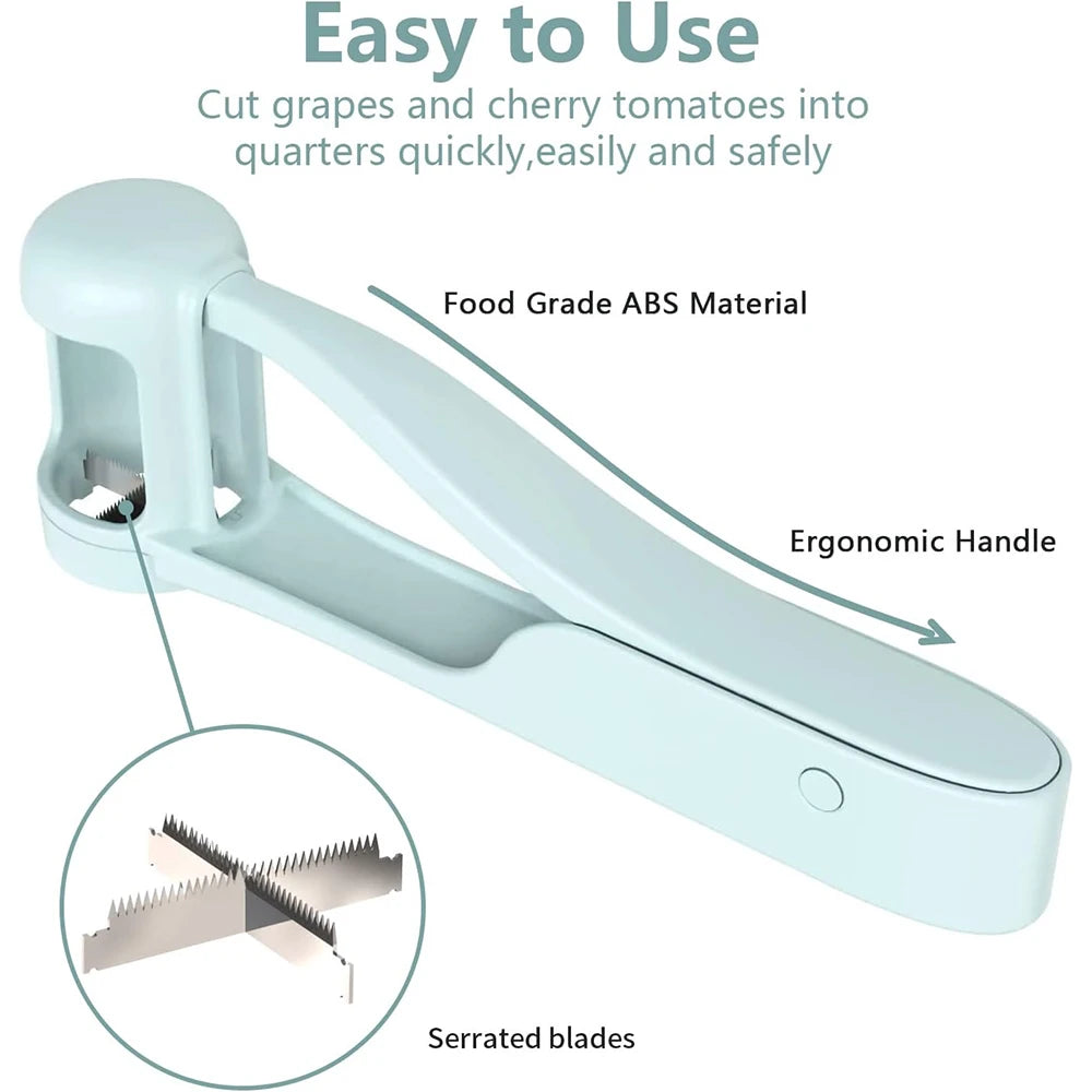LMETJMA Grape Cutter Grape Slicer for Toddlers One Second Grape Cherry Tomato Strawberry Cutter Quarter Slicer Kitchen Gadget