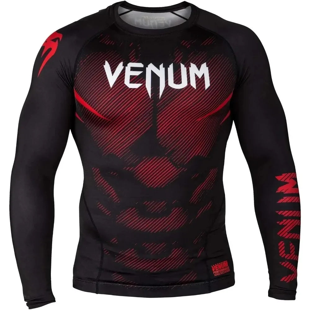 Sports Compression Long-Sleeve Top Breathable Quick-Dry for Fitness Training Fighting MMA-