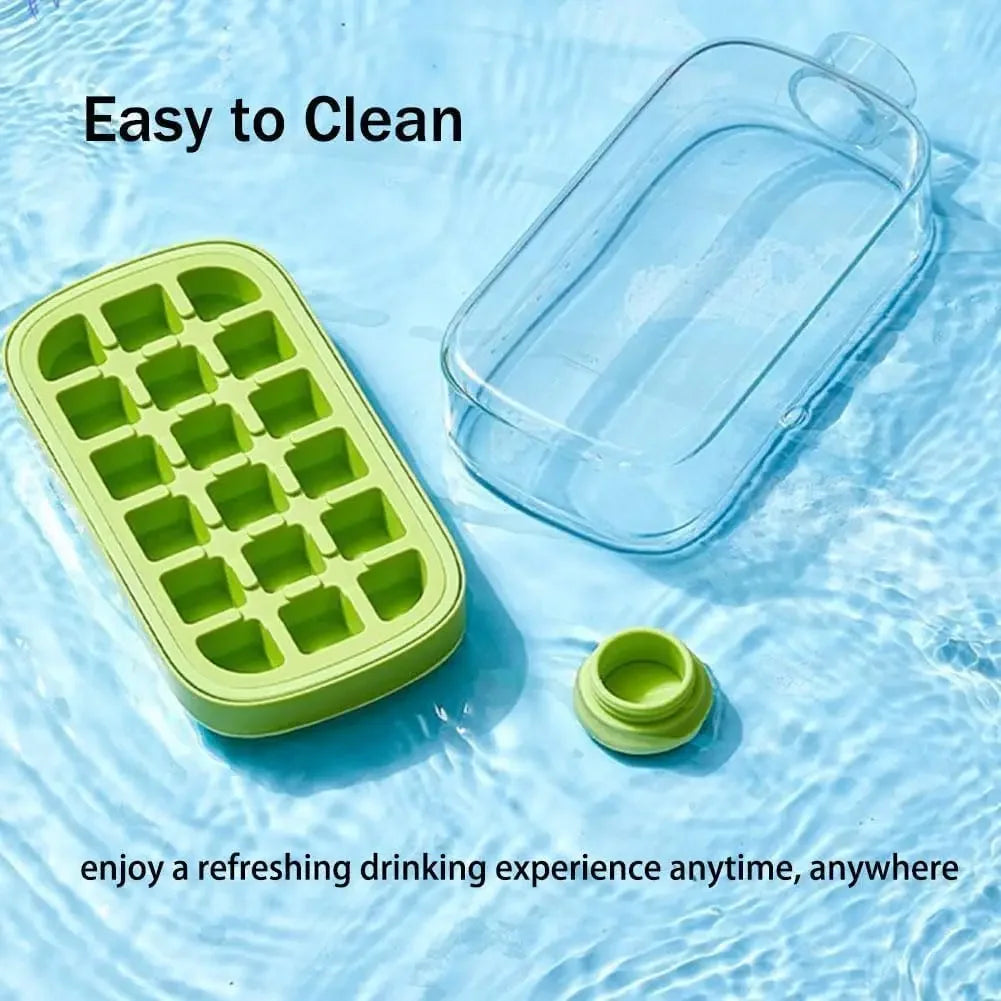 My Crush Cup Ice 2-In-1 Cool Summer Ice Bottle Cup with Straw Touch Free Ice Cube Trays with Lid for Freezer Making Bottle
