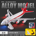 1pc China Eastern A380 Airplane Model Toy Metal Doors Opened Music Light Pull Back Wheels Aircraft Collection Gifts Ornaments