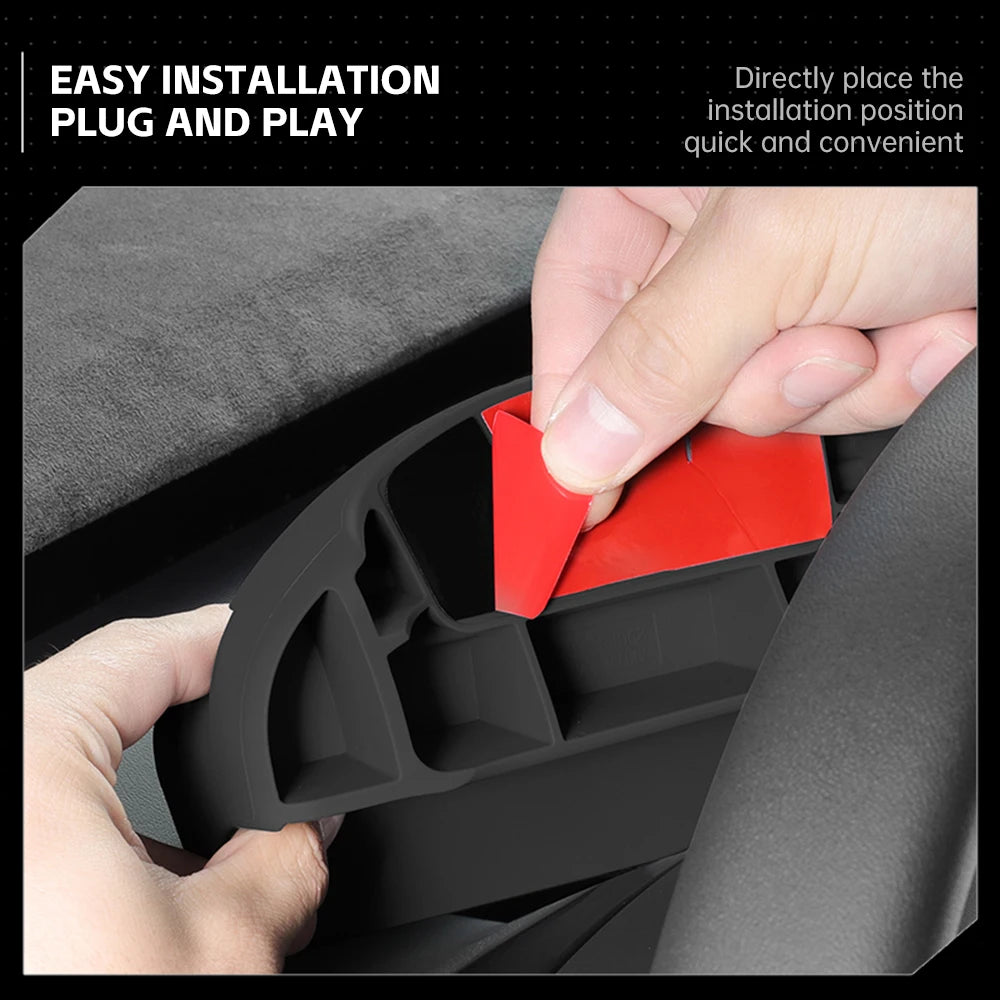 For Tesla Model Y Juniper 2025 2026 Car Instrument Panel Tray Storage Tray Steering Wheel Glasses Storage Rack Car Accessories