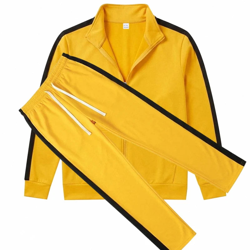 Men's two-piece loose casual commuting simple zip-up stand collar jacket and sweatshirt set, breathable and not stuffy