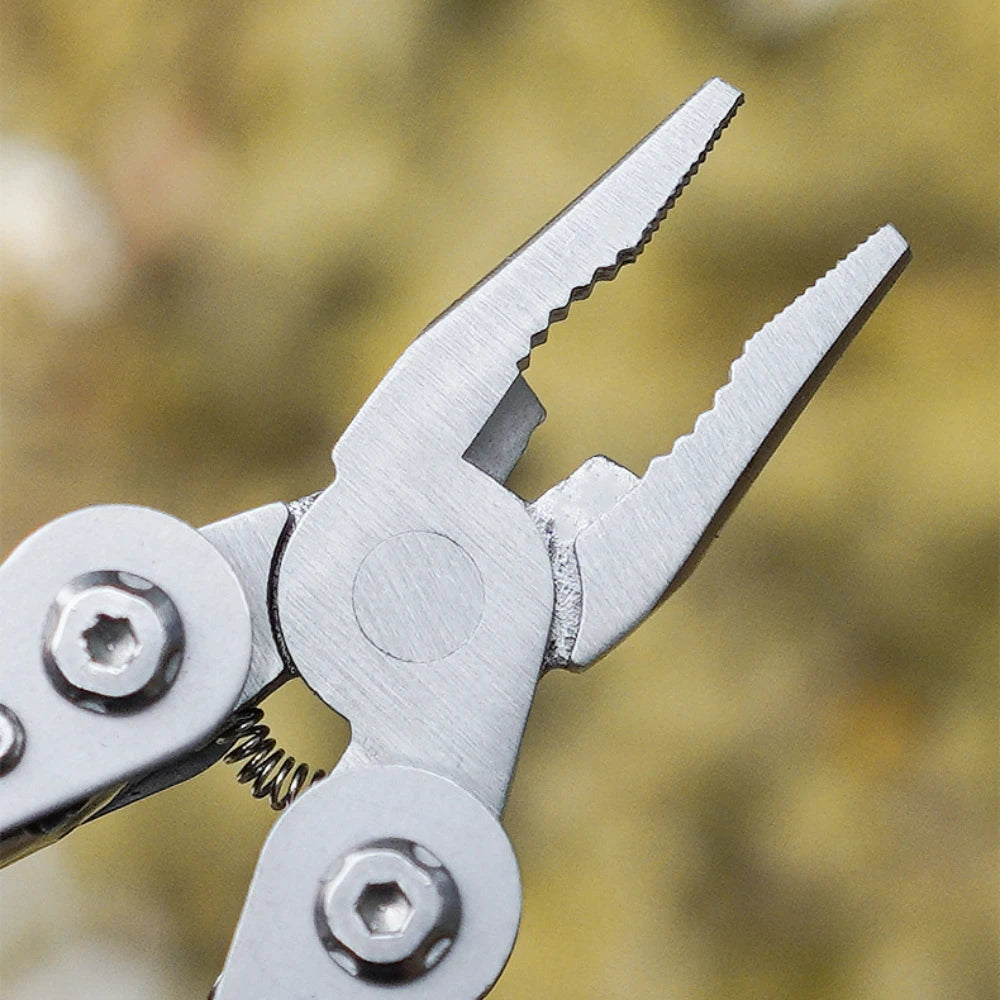 NEW Compact Stainless Steel Folding Multitool Pliers with Keychain Outdoor Camping Survival Tool for Hunting/Repair/Wire Cutting