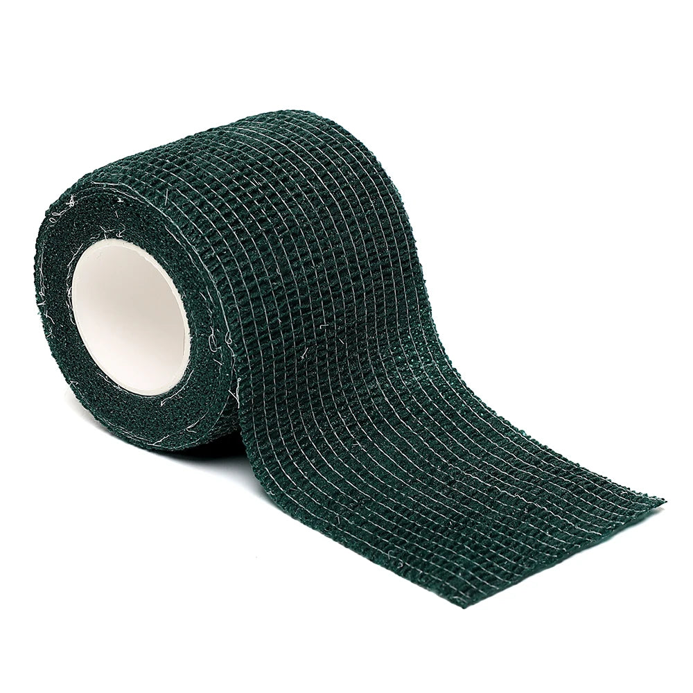 Black Sports Self-Adhesive Elastic Bandage with 4.8-Meter Elastic Knee Pads, 18 Colors for Fingers, Ankles, Palms, and Shoulders
