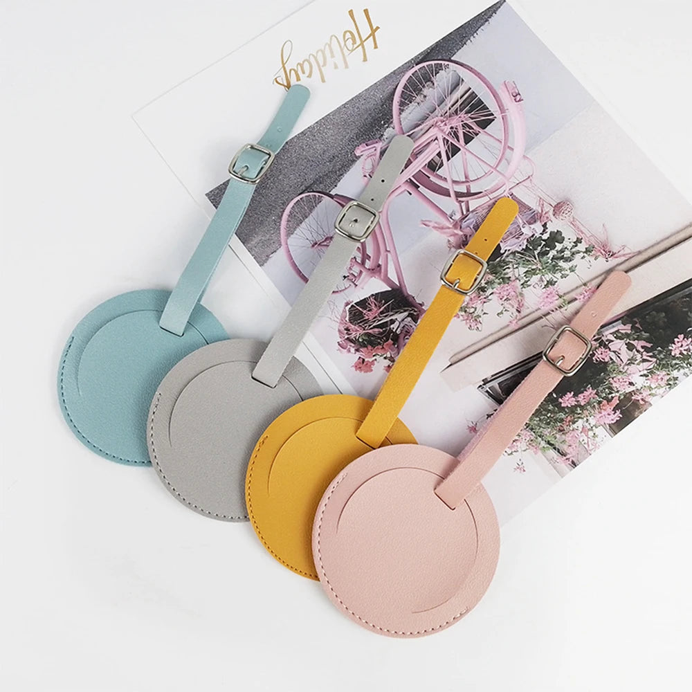 Fancy Lovely Round Luggage Tag Custom Letters Popular Travel Accessories Suitcase Baggage Card Tag DIY Personalize Initials Gift