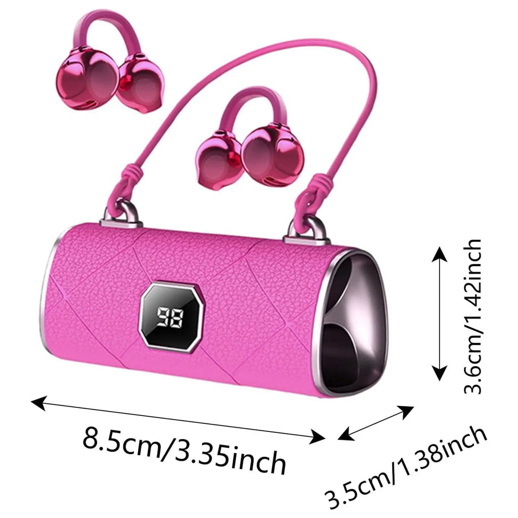 New Open Ear Clip Wireless Bluetooth Earphones with LED Digital Display Charging Case Stereo Sound Headphones for Sports Daily