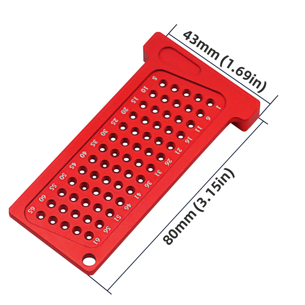 Woodworking Precision Hole Scribe, T-Ruler Aluminum Pocket Cross Calibration Ruler Line Drawing Marking Gauge DIY Measuring Tool
