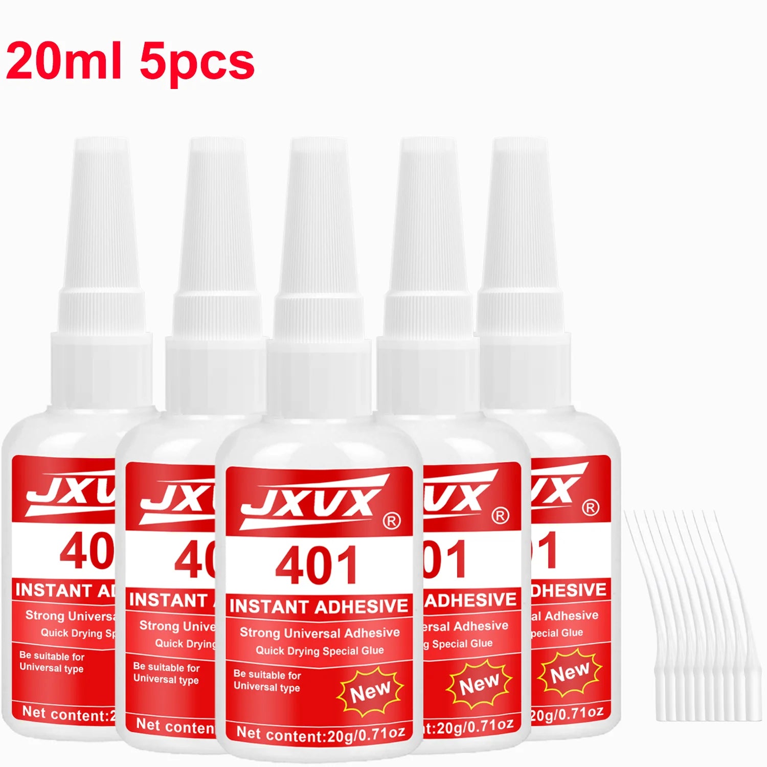 JXVX 401 Instant Strength Adhesive 20g Precision Universal Needle Force Tape for Repair of Various Materials 1-10pcs