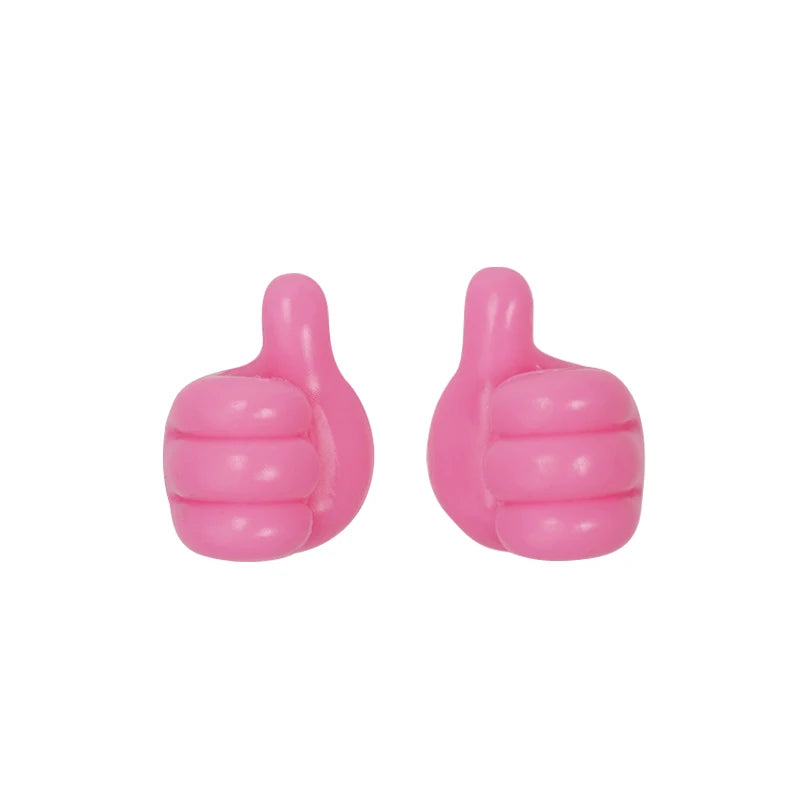 Hand-shaped Rubber Holder Glasses Power Cord Charging Line Self Adhesive Mini Hook Car Storag Organizer Interior Accessories