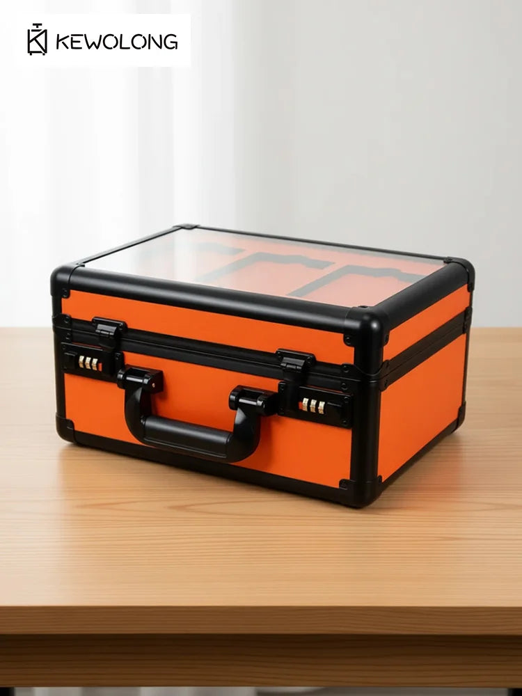 Aluminum Alloy Graded Card Storage Box, Double Layer 3 Slot PSA BGS Trading Card Case, Secure Lockable Carrying Case