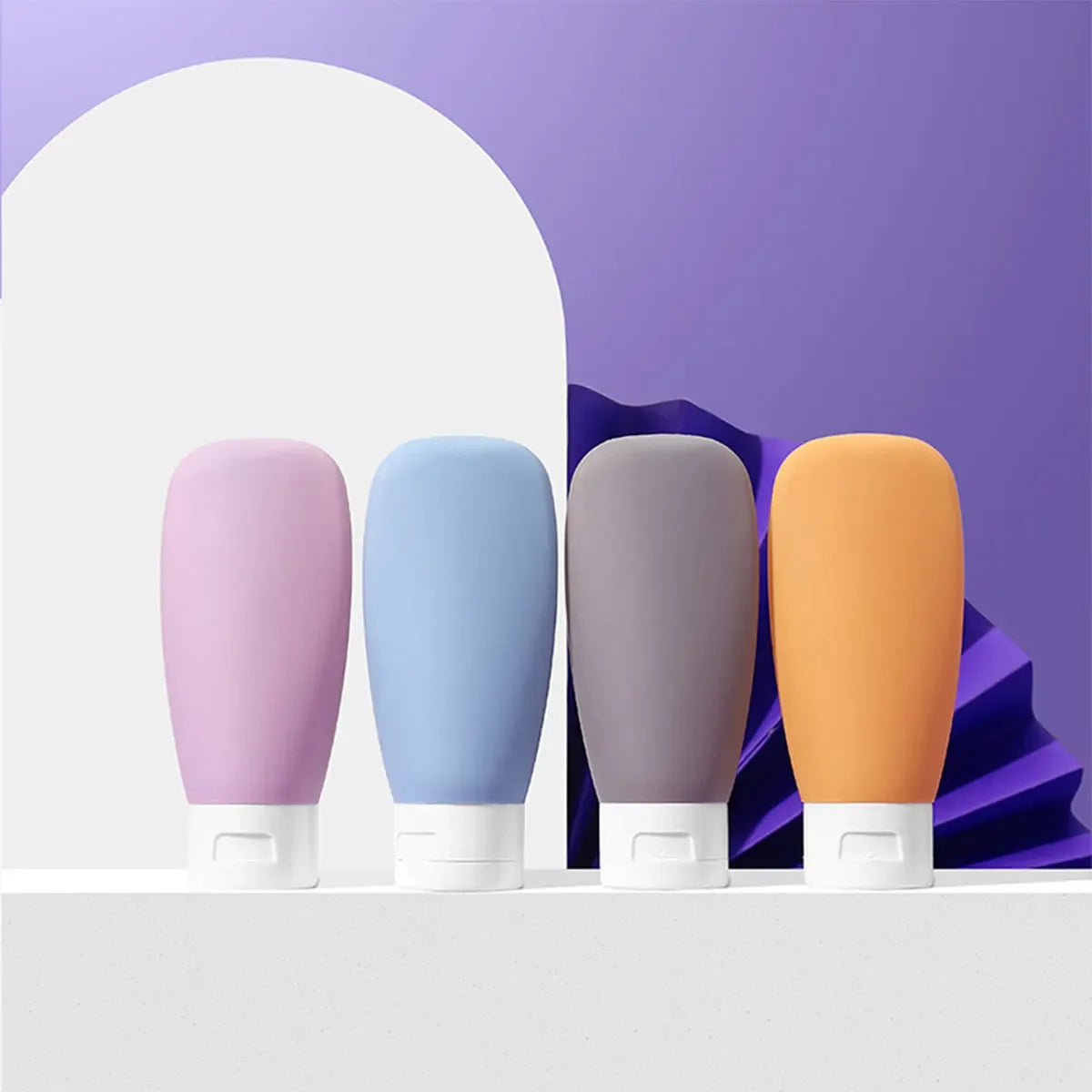 3/4Pcs Travel Botttles Set Refillable Bottle Cosmetic Containers 60ml Cream Lotion Shampoo Travel Dispenser Squeeze Tube Makeup