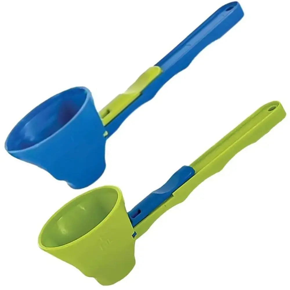 Creative Flling Coffee Scoop Funnel Plastic Reusable Sliding Scoop Funnel 2 in 1 Sliding Design Measuring Spoon Kitchen Gadgets
