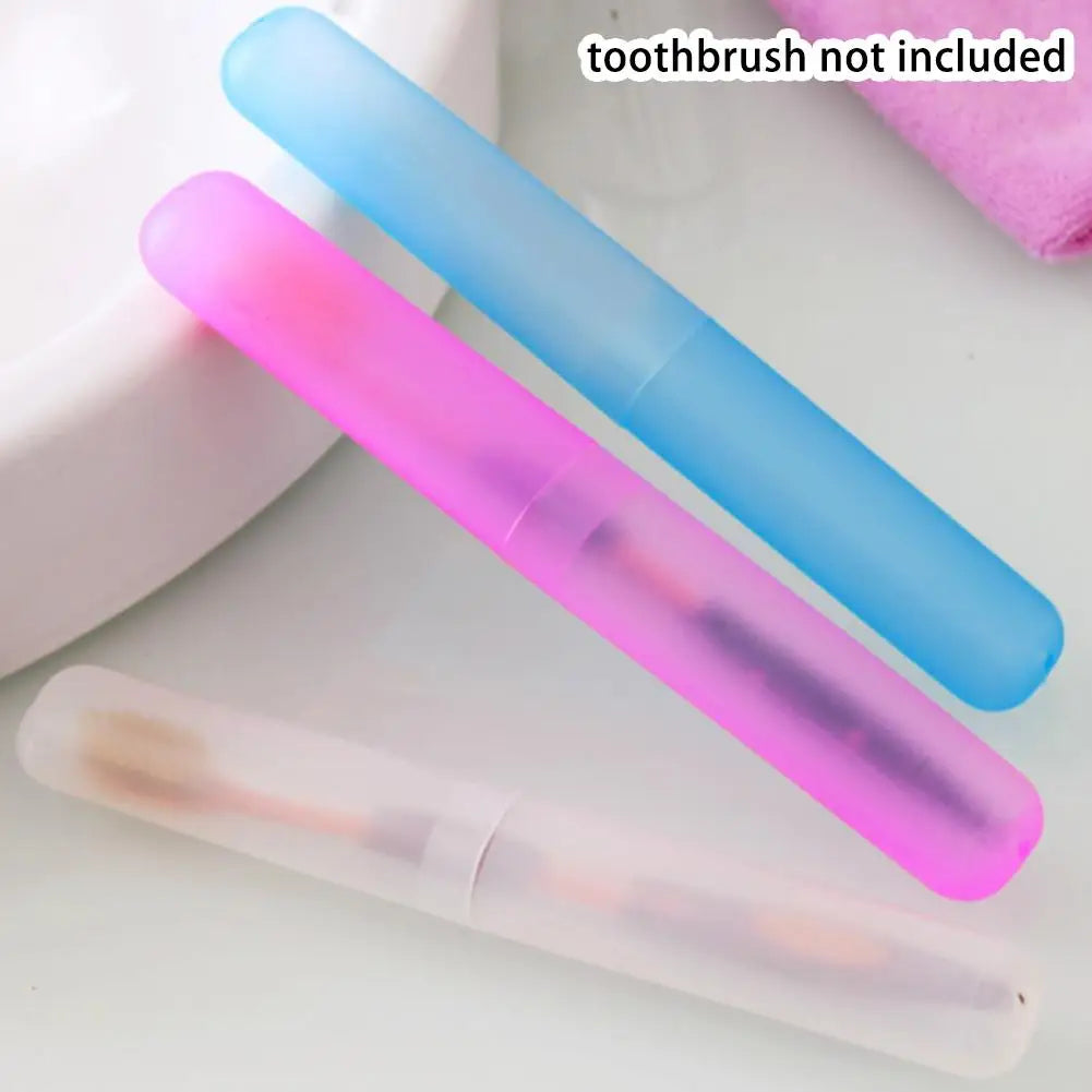 Portable Travel Hiking Camping Toothbrush Holder Case Box Tube Cover Toothbrush Protect Holder Case 3 Color