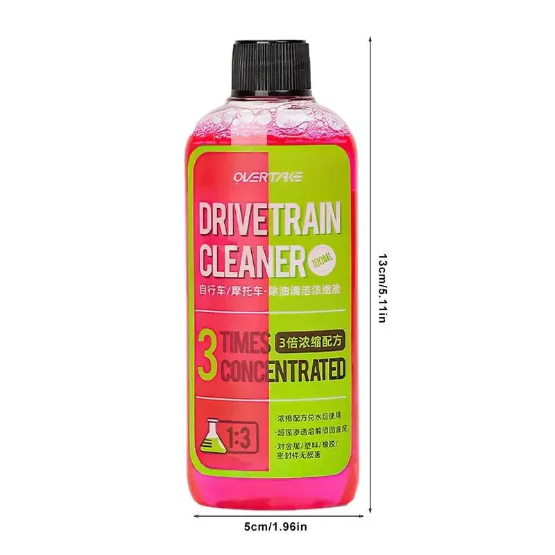 100ML Concentrated Bicycle Chain Cleaning Agent,Motorcycle Bike Drivetrain Cleaner Degreaser Mountain Bike Maintenance Tools