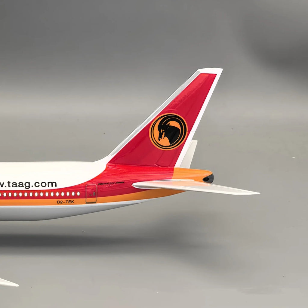 47CM scale plane B777 Angola Airlines Resin miniature airplane toy W Light Landing Gear Souvenir Plane Toy