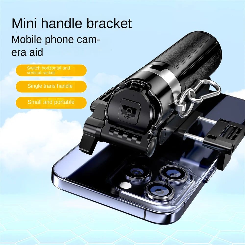 Newly Upgraded Design Mini Bluetooth Portable Telescopic Multifunctional Tripod Phone Selfie Stick with Key Chain