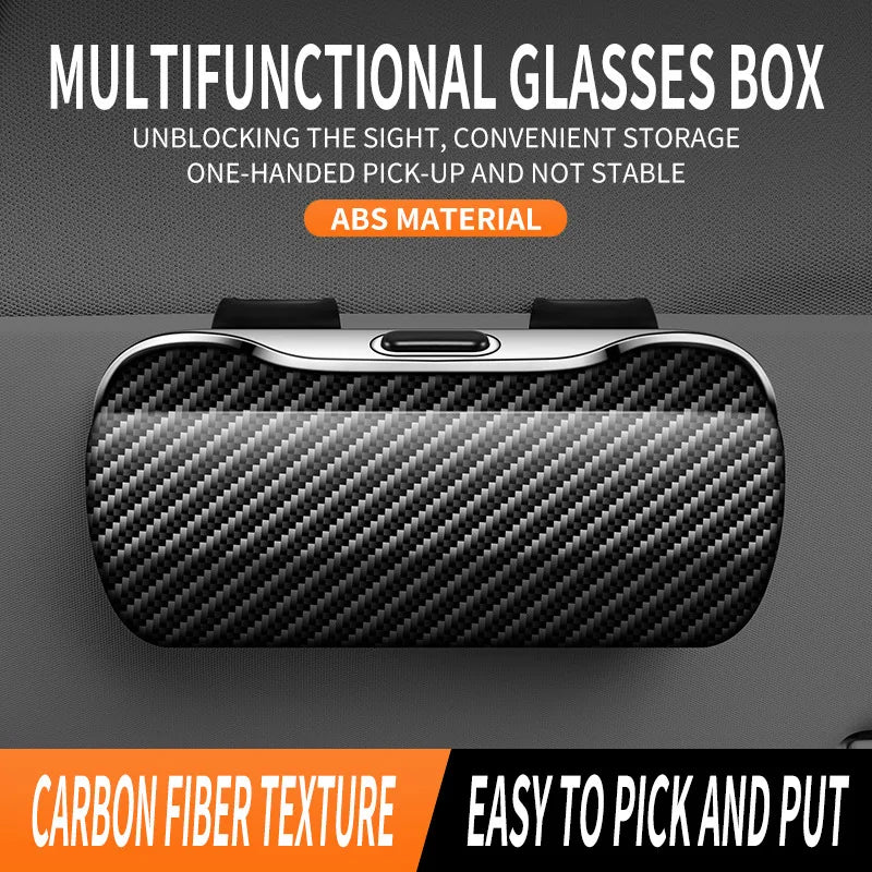 Car Glasses Box Portable Car Sunglasses Holder In The Car Driving Glasses Holder Eyeglass Case Sun Visor Car Lenses Holder
