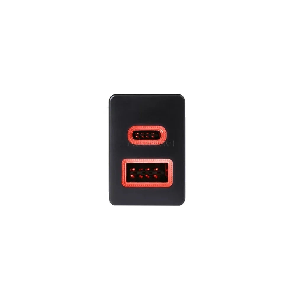Car Quick Charger QC3.0 USB Type-c Interface Adapter Charging Interface Socket Adapter for Suzuki Jimny 2019-2023