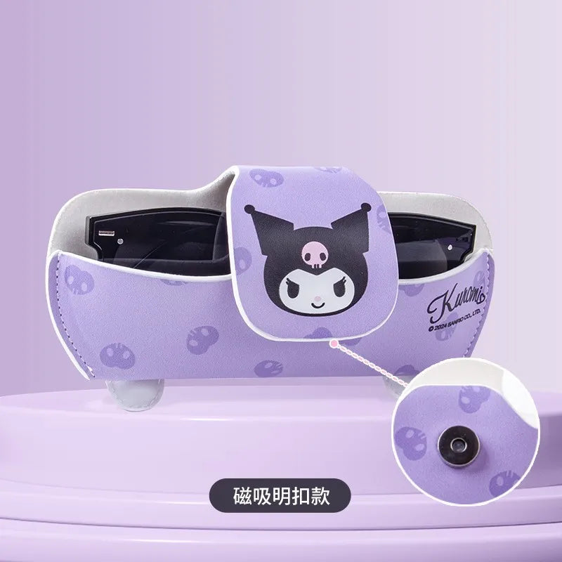 Sanrio Car Sun Visor Glasses Case Holder Sunglasses Clip Ticket Card Clip Multifunction Portable Clip Auto Interior Accessories