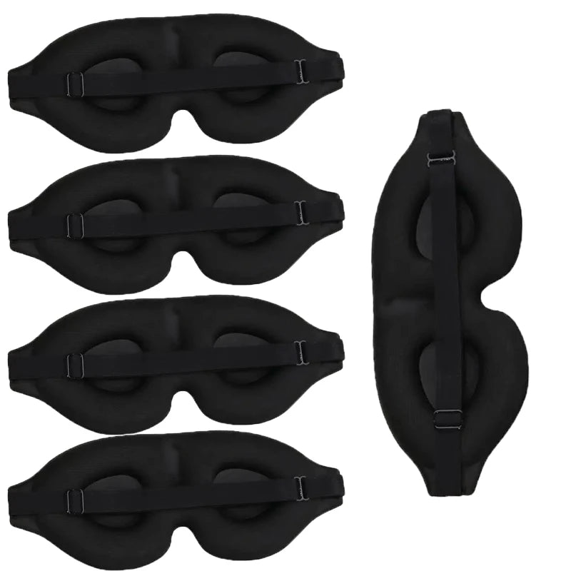 1/2/5/10pcs 3D Fashion Black Full Shading Sleep Mask Relaxing and Zero Pressure Soft Breathable Nap Mask To Relieve Eye Fatigue