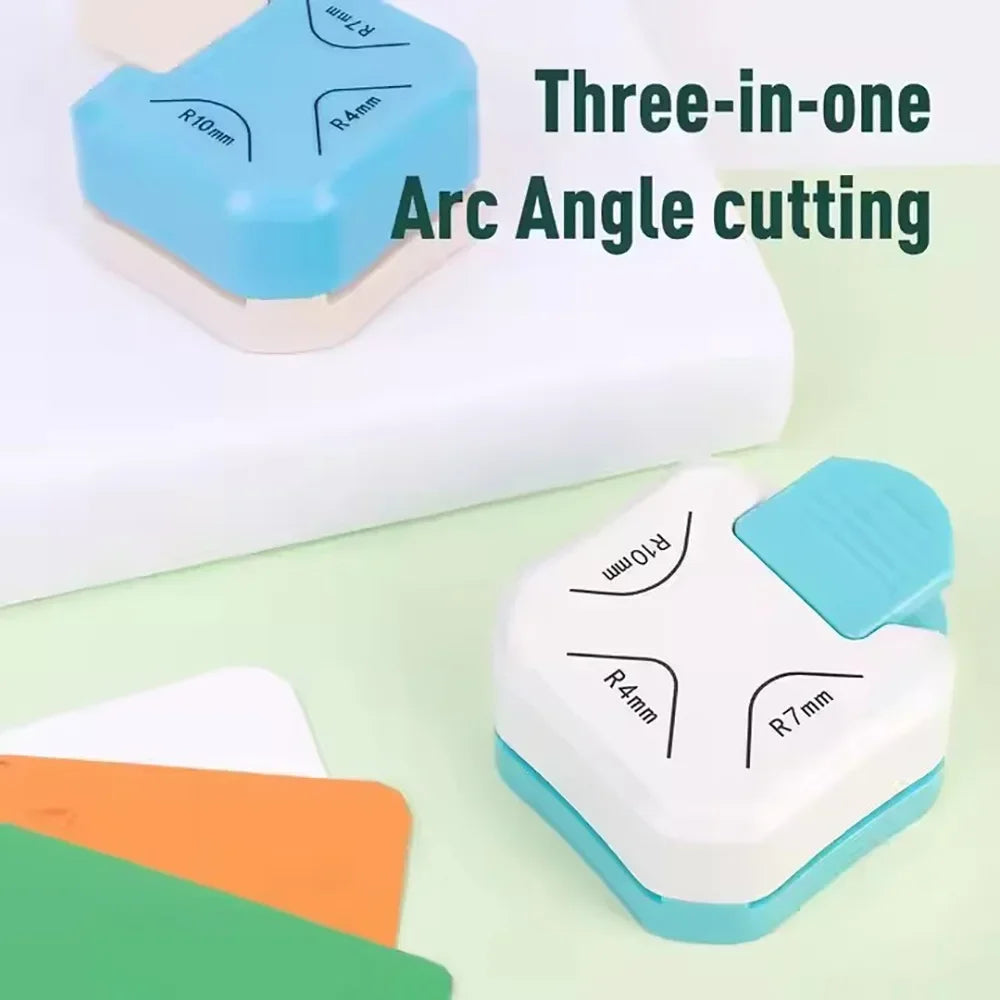 Corner Rounder Punch 3 in1 R4/R7/R10mm Round Corner Trimmer Cutter for Card Craft Scrapbook Wrapping Paper Sticker