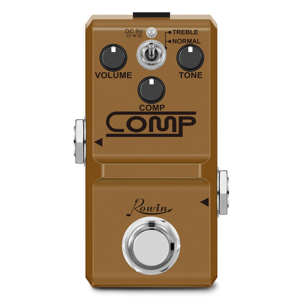Rowin Guitar Compressor Pedal Analog Mini Opto Compressor Box Guitar Compression Pedal for Electric Guitar  True Bypass