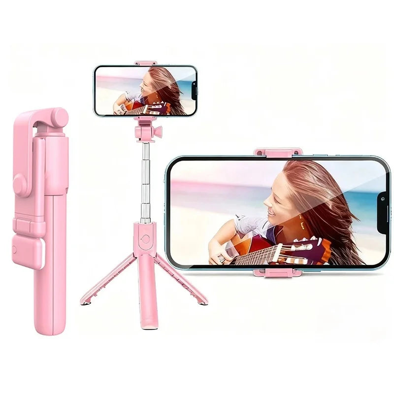 Wireless Bluetooth Selfie Stick Foldable Portable Tripod With Fill Light Remote Control For Android iPhone Smartphone Shoot Vlog