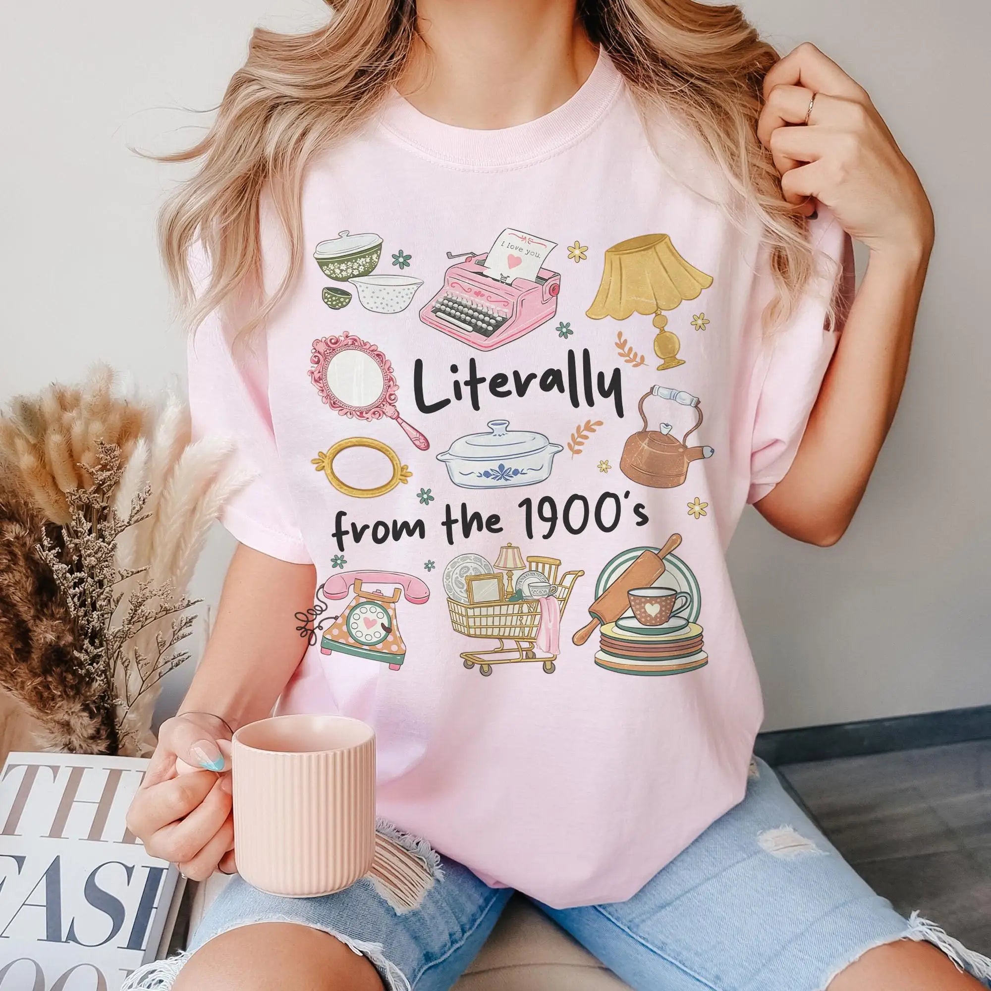 Plus Size Summer Women's Vintage Literally From The 1900s T-Shirt Cotton Breathable Stylish Versatile Street Style Oversized