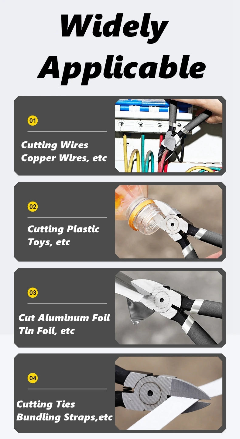 5inch 6inch 8inch Diagonal Pliers Universal Wire Cutter Mini Multifunctional Electric Hardware Hand Tool Electrician Wire Cutter