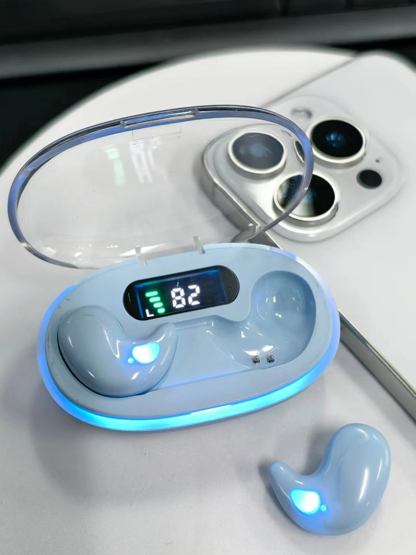 Painless Not In The Ear Sleep Earbuds Ultra Thin Invisible Wireless Headphones Noise Blocking Sleep Headphones for Insomnia