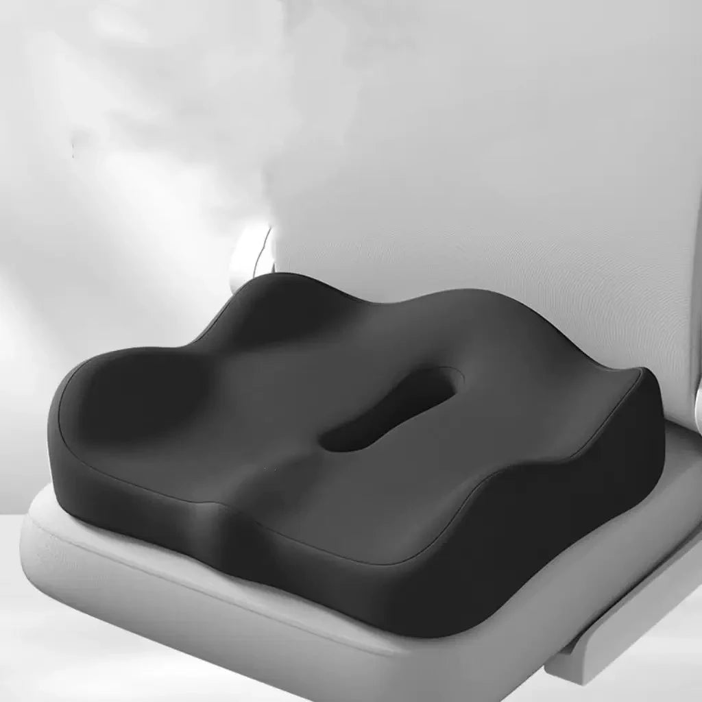 Car Seat Memory Foam Cushion Lumbar Support Soft Elastic Office Chair Pad Seat Cushion Suit for Desk Office Use Pain Relief