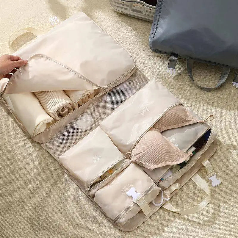 Travel Portable Clothing And Underwear Storage Bag Conveniently Organize Luggage for Easy Carry-On Durable Checkered Material
