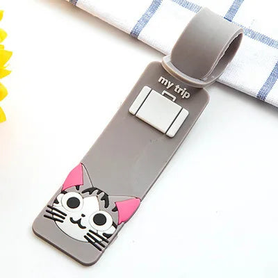 Cartoon Korean Creative Cute Silicone Flight Attendant Luggage Tag Tag, Boarding Pass, Suitcase Hang Tag, Consignment Tag