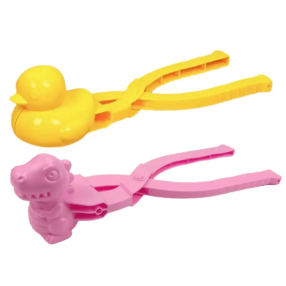 Cute Duck Shaped Rice Mold Maker Clip Children Outdoor Plastic Winter Snow Sand Mold Tool for Snowball Fight Outdoor Fun Sports