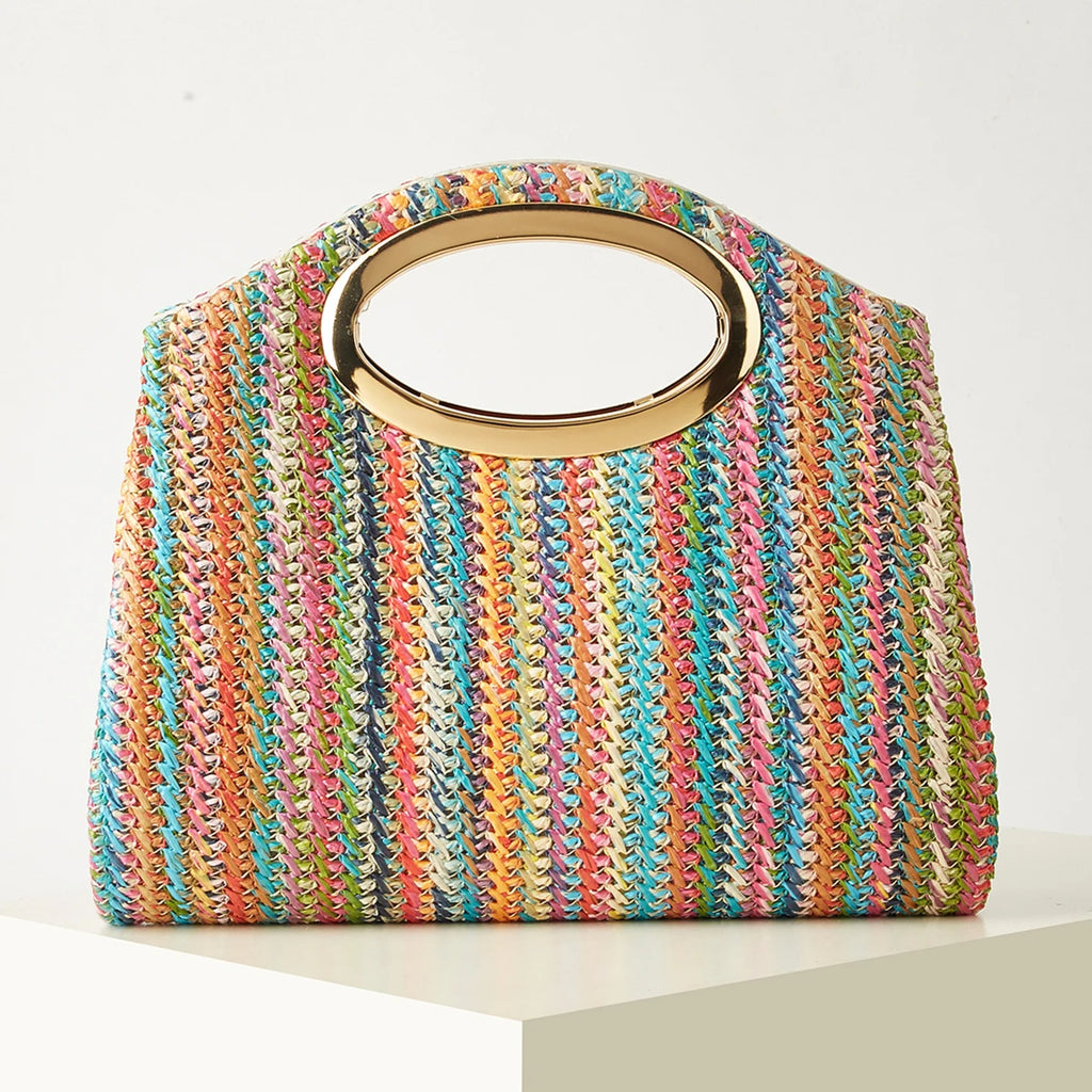New Fashionable Woven Handbag for Women, Versatile for Holidays, Beach, Business Commuting, Casual, Simple, Beach, and Vacation Essentials