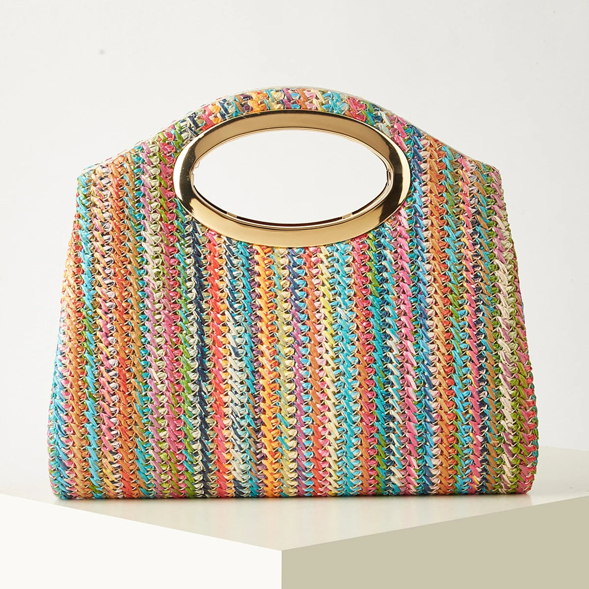 New Fashionable Woven Handbag for Women, Versatile for Holidays, Beach, Business Commuting, Casual, Simple, Beach, and Vacation Essentials